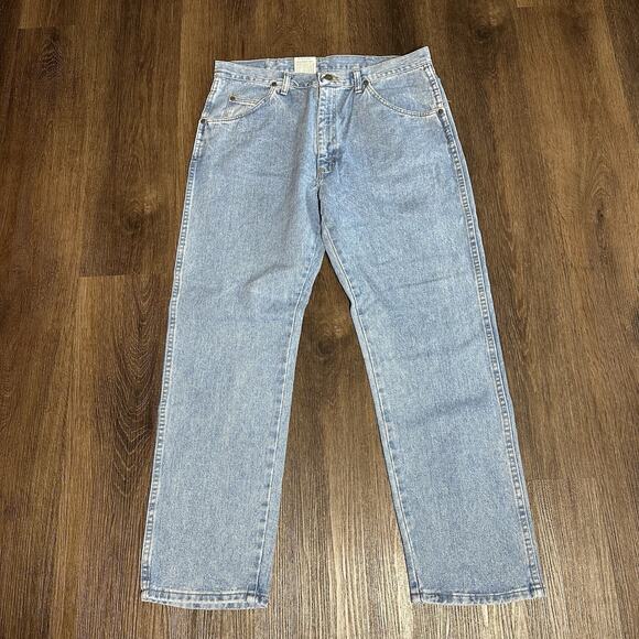Wrangler Other - Wrangler Hero Mens 36x30 Light Wash Blue Regluar Fit 100% Cotton Jeans NEW